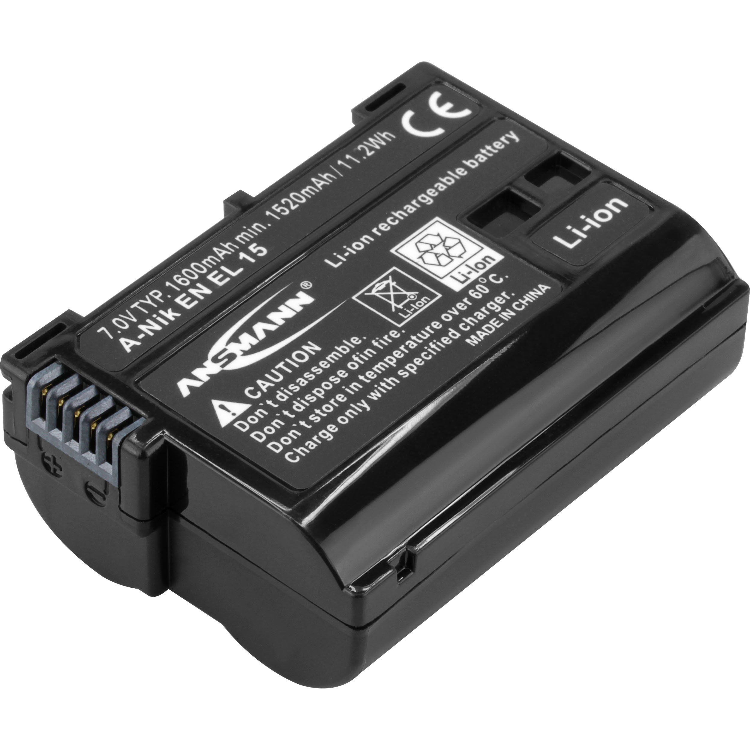 ANSMANN Li-Ion 7V Camera Battery Replacement For EN-EL15/ EN-EL15a/ EN-EL15B [Pack of 1] Compatible with Nikon Cameras Including Nikon D500, D810, Z6 & Many More - 5 Year Warranty