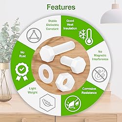 Pzsmocn 90 Pieces/30 Sets M8*10 mm Plastic White