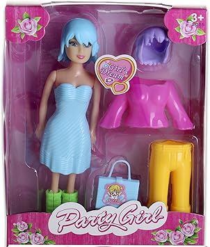 muñeca con vestidos intercambiables