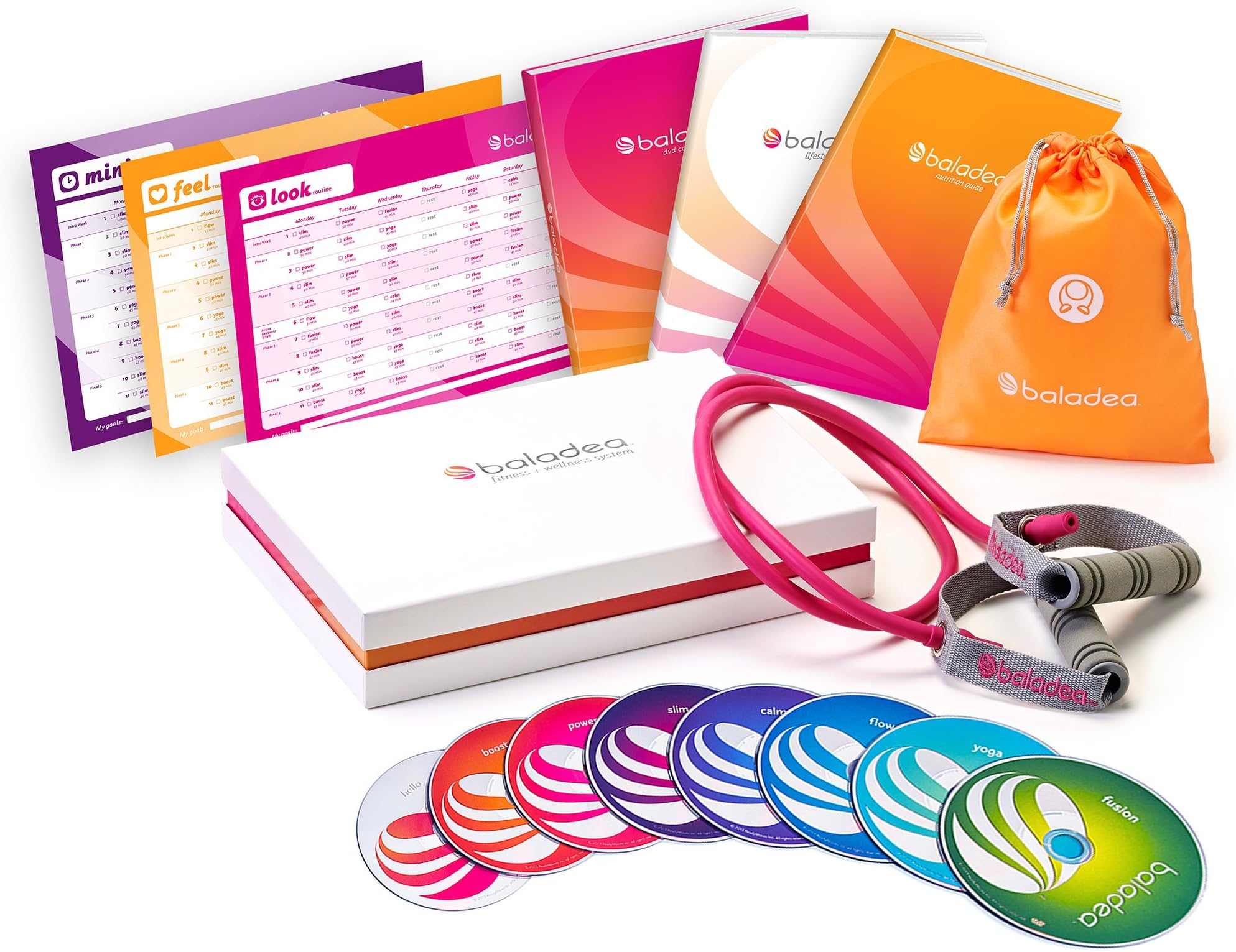 baladea Fitness and Wellness System includes 8 Workout DVDs