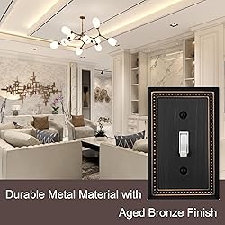 OKAWYC Single Toggle Light Switch Cover Belaire