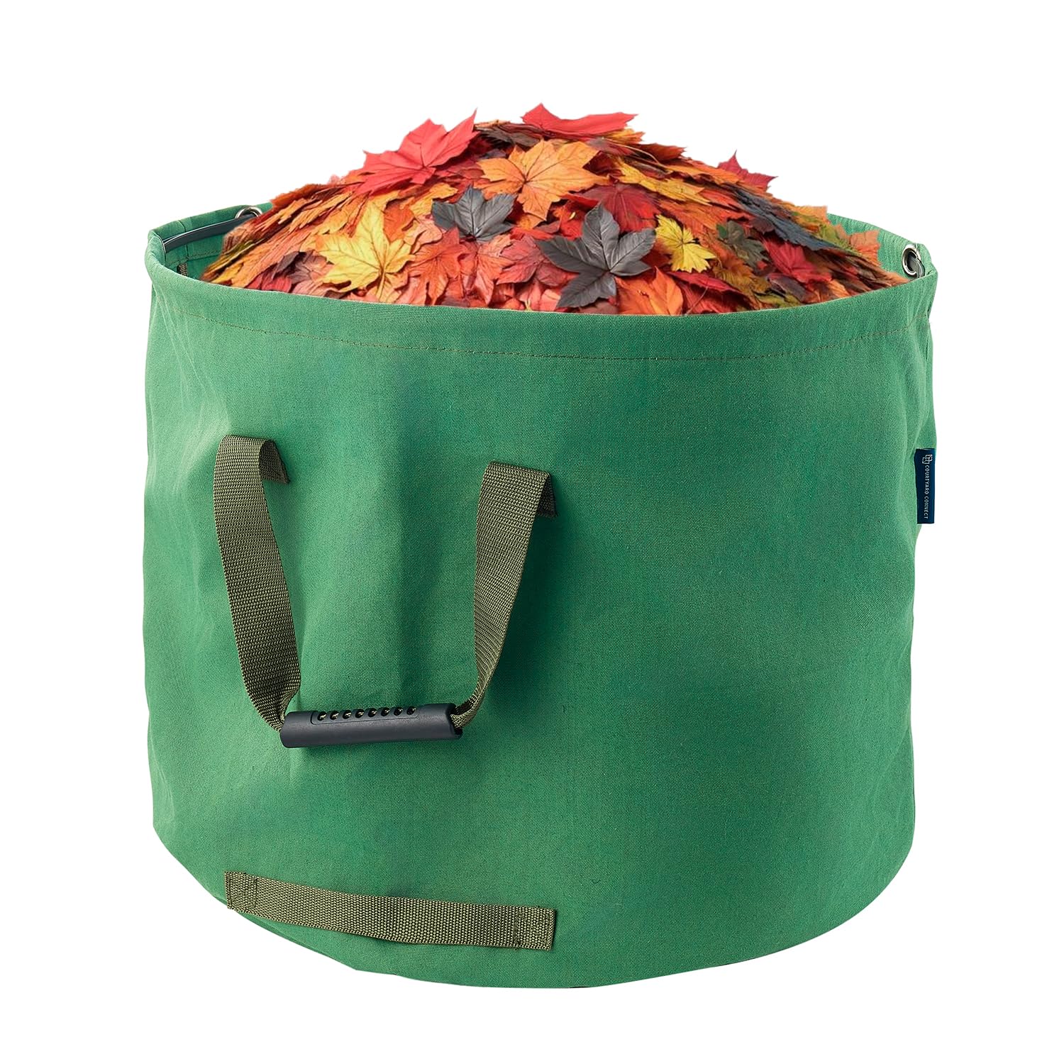 Large Canvas Military Green Garden Waste Bag with Strong Handles & Seams 125L Durable Heavy Duty,Collapsible with Easy-Tip Handle,Reusable,UK Seller,Exceptional Customer Support