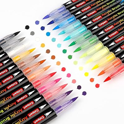 colpart Paint Pens Acrylic Markers 24 Colours Nail Art Stifte Set