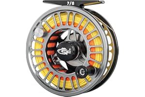SF SF-003 Pro Fly Fishing Reel for Freshwater,CNC Precision Machining Process,Mid Arbor Design,Smooth Drag System,Lightweight Aluminum Body