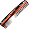 Kent R7T The Apsley Fine and Wide Tooth Beard and Hair Comb - Pocket Travel Comb for Men and Women
