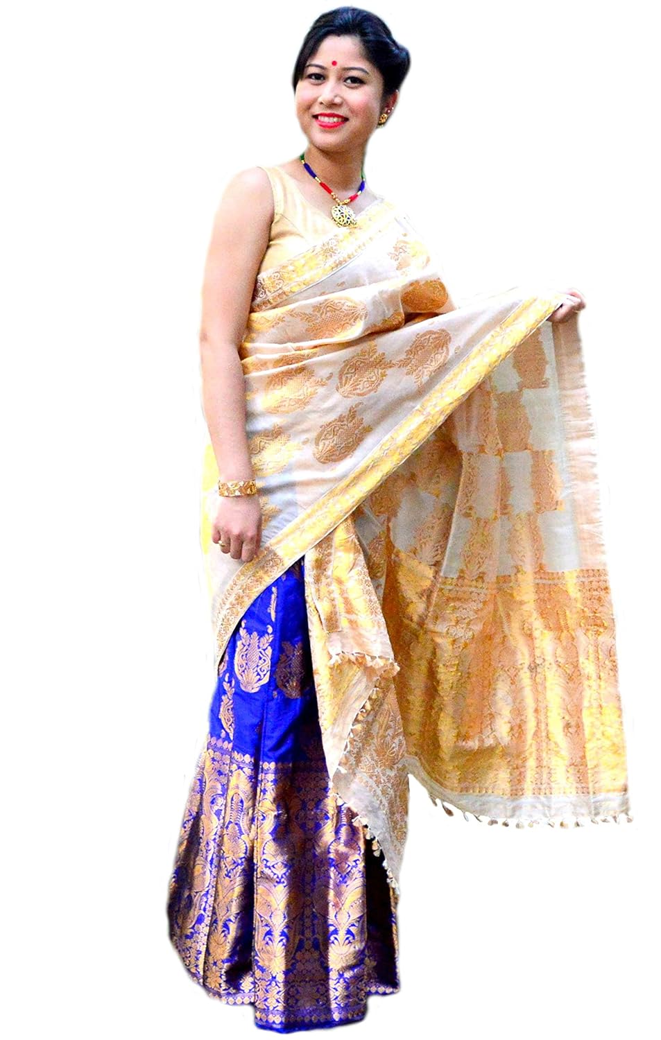 muga silk mekhela chadar