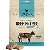 Vital Essentials Freeze-Dried Raw Dog Food, Beef Mini Patties Entree, 14 oz