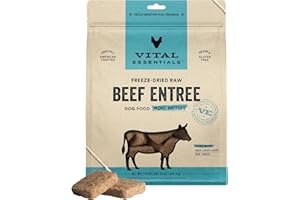 Vital Essentials Freeze-Dried Raw Dog Food, Beef Mini Patties Entree, 14 oz