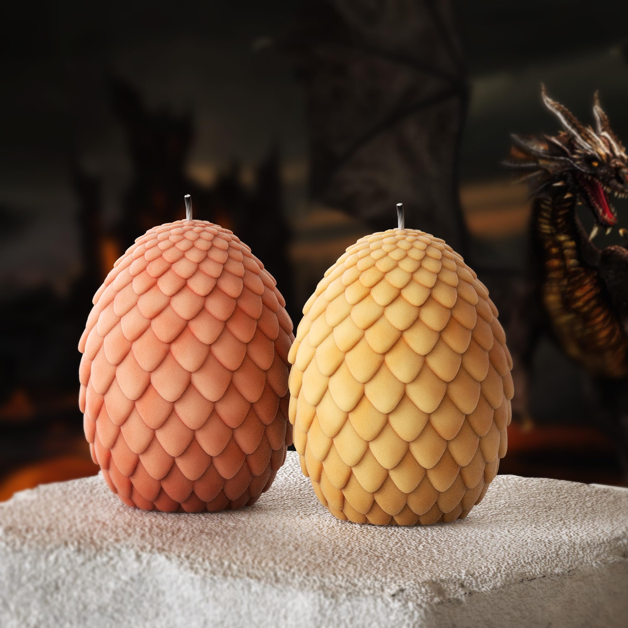 Dragon Egg Mold Dragon Scale Mold Scale Egg Mold Egg Candle Mold Resin Casting Mold Resin Making Molds Silicone Mold for Candle Home Decorate Mold 3D Animal Mold Candle Making Mold Wave Candle Mold