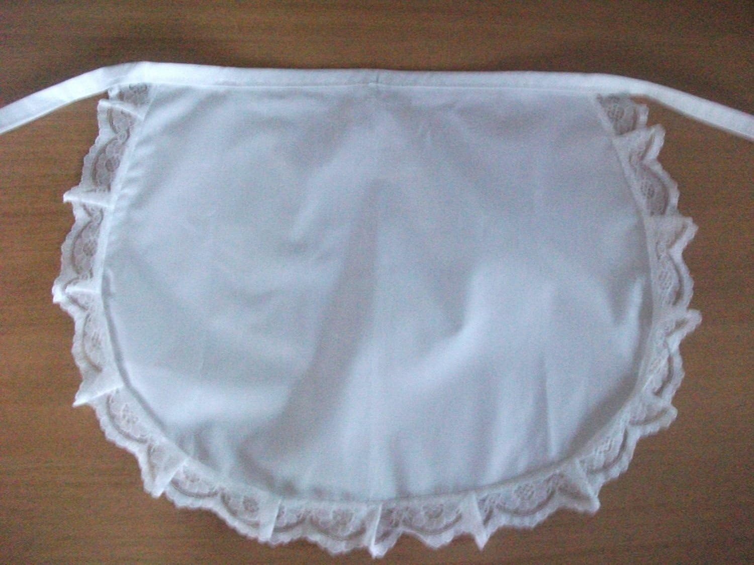 SPARKLESWaitress Apron Vintage 1950s Half Waist White