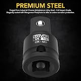 LEXIVON LX-112 Impact Socket Adapter Reducer Set of 4 1/2 to 1/4 view 7