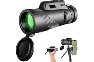ZLEOLEAP 50x60 Monocular Telescope for Adults with Smartphone Holder & Tripod, BAK-4 Prism and FMC Lens High Power Monoculars for Bird Watching Wildlife Hunting Hiking