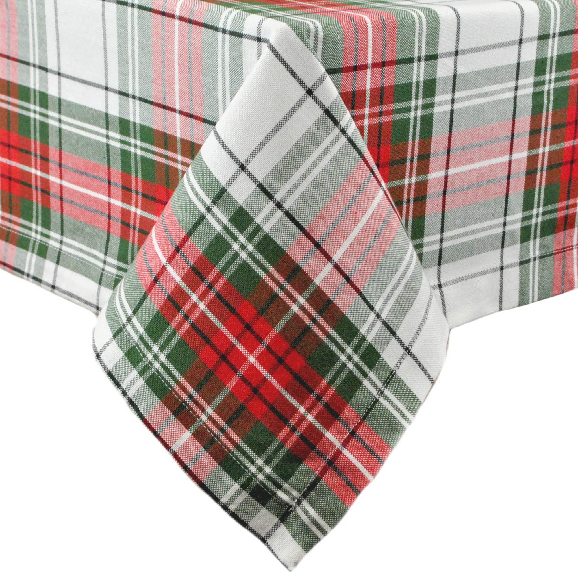DII Holiday Dining Table & Kitchen Décor, Cotton, Red, Green & White, Rectangle Christmas Tablecloth, 60x84
