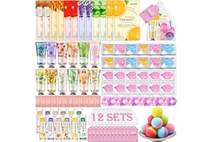 KONEUK 120 PCS Spa Party Supplies for Women, Spa Party Favors Include Face Masks Skincare, Hand Cream, Lip Balm, Under Eye Patches, Lip Mask and Foot Bath Bombs, Spa Birthday Sleepover Party Supplies