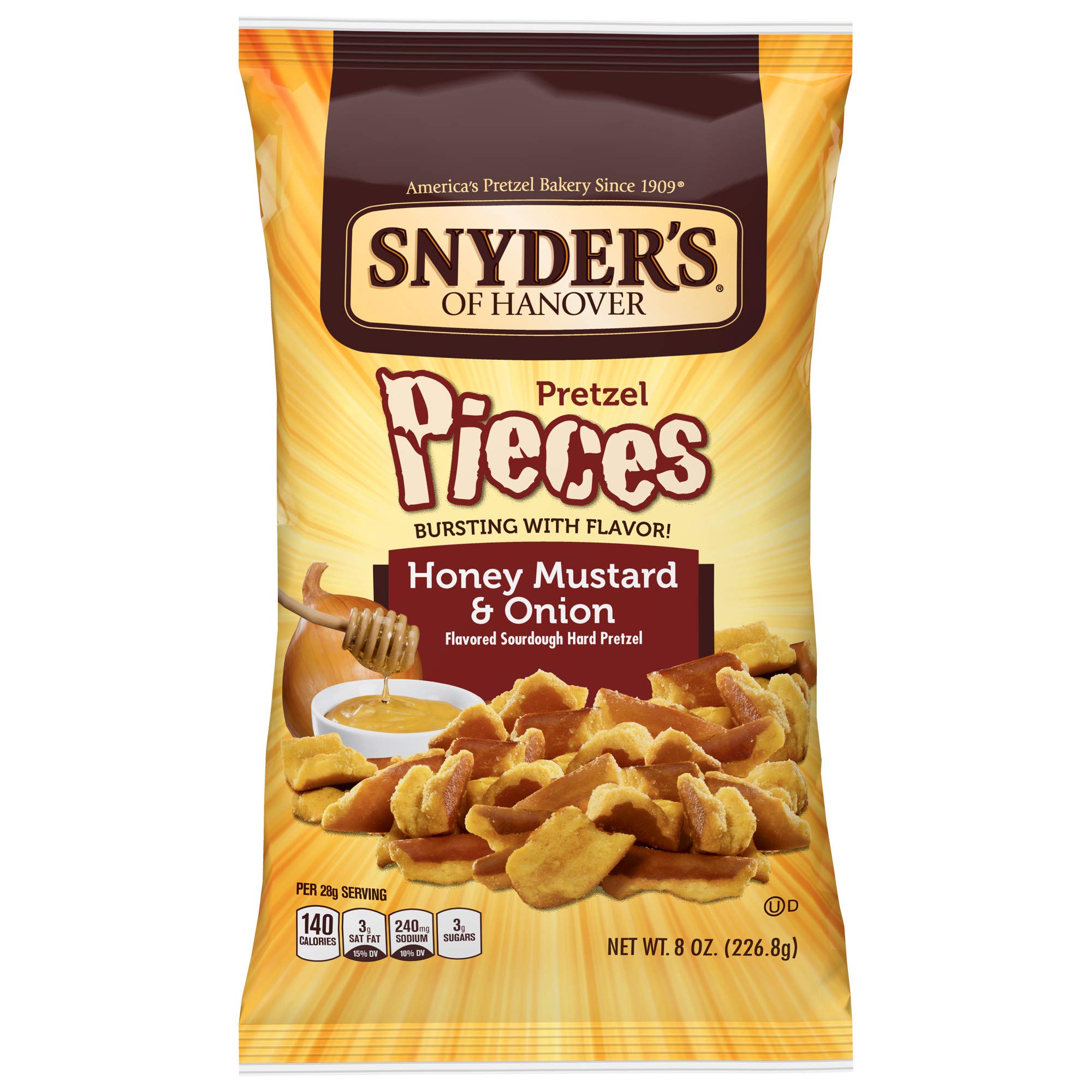 Snyder's of Hanover Pretzel Pieces, Honey Mustard and Onion, 8 Ounce