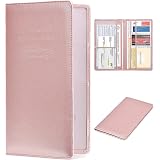 VERSAINSECT Car Registration & Insurance Holder - Leather Glove Box Organizer For Documents, ID, Cards