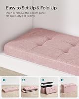 SONGMICS Mazie Collection Storage Ottoman Bench 76 cm Jelly Pink LSF047R51 view 7