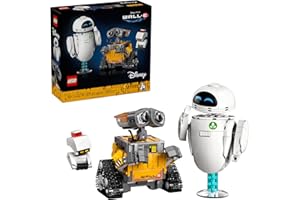 LEGO Disney & Pixar Wall-E & EVE Ensemble de construction pour adultes, à partir de 18 ans – Bureau à domicile, étagère ou dé