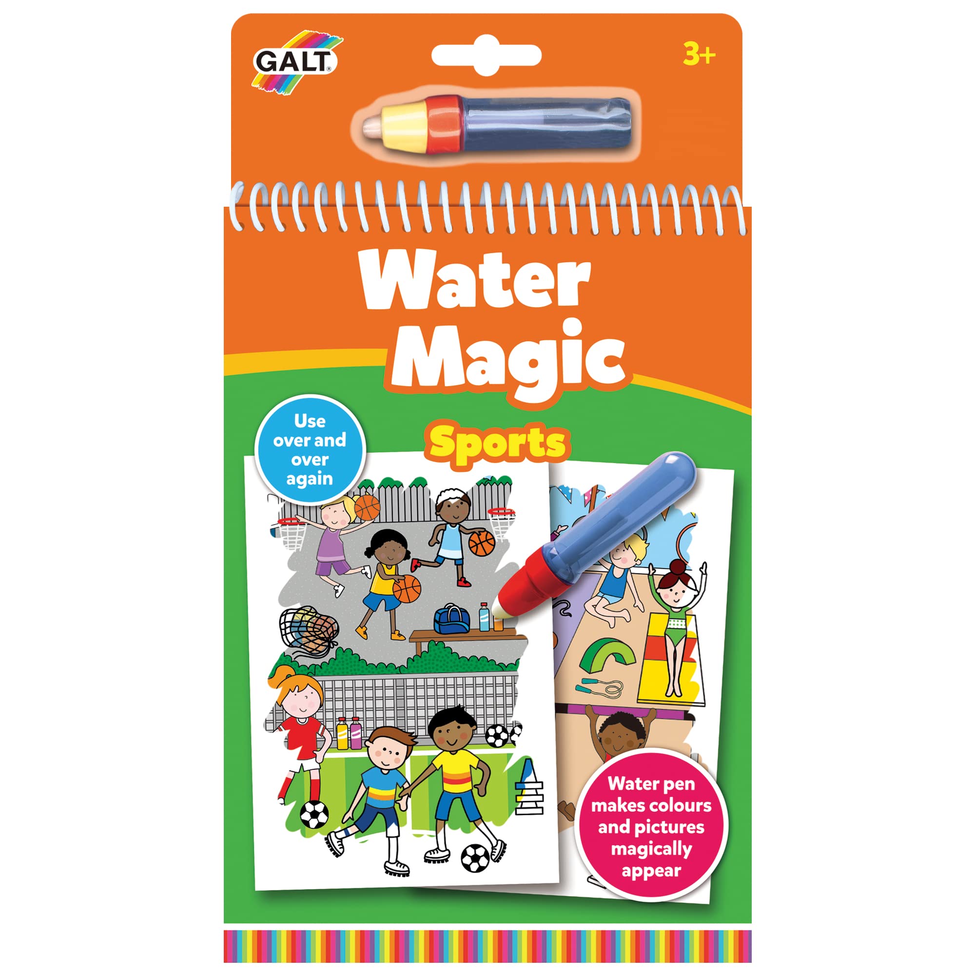 Galt, Water Magic - Sports, Colouring Books for Children, Ages 3 years Plus
