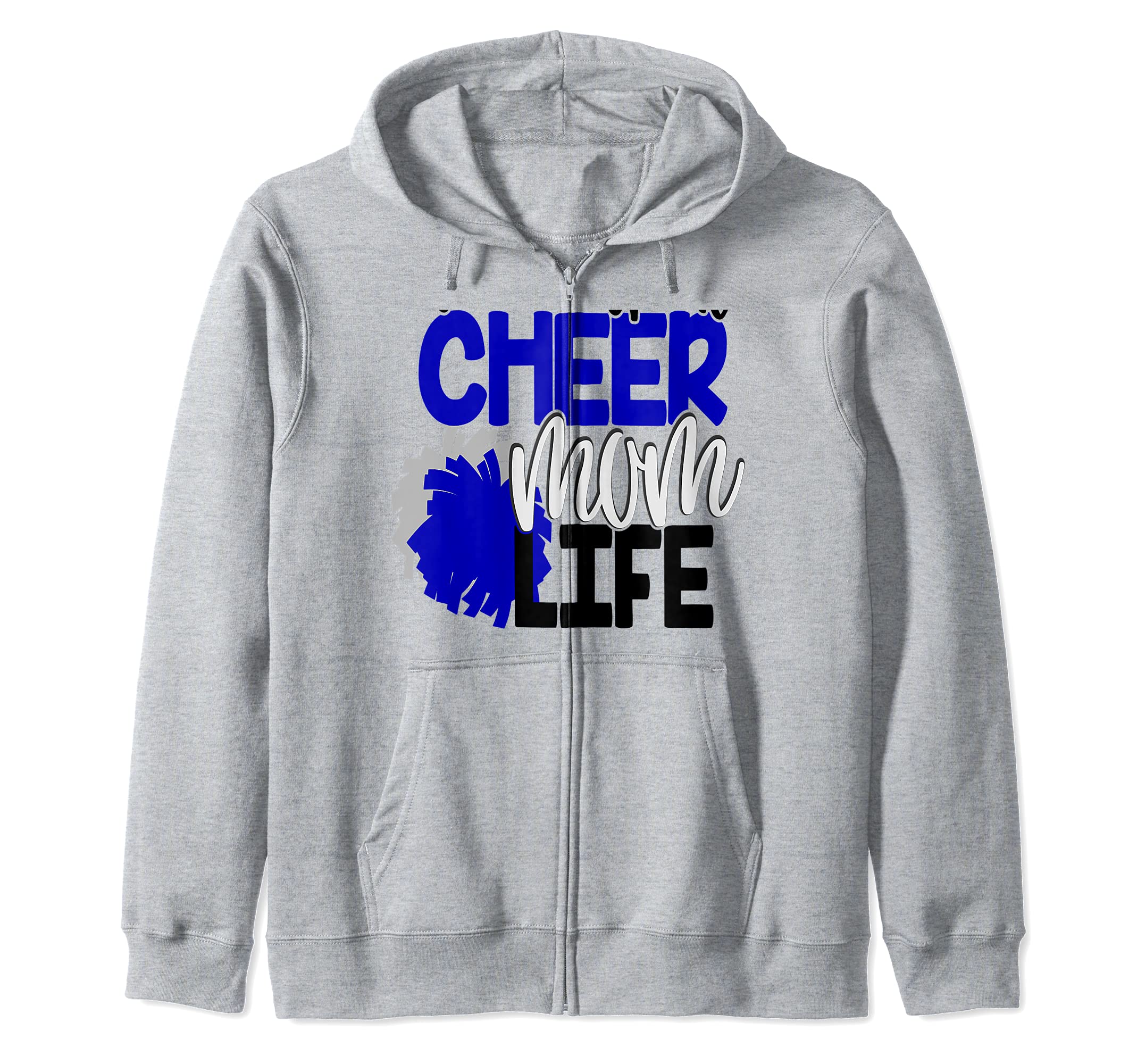 Livin That Cheer Mom Life Cheerleading Mother Cheerleader Zip Hoodie