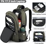 VSNOON Anti-Theft Laptop Backpack 15.6-17.3 inch USB Lock Water Resistant Green view 2