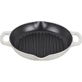 Le Creuset Enameled Cast Iron Signature Deep Round Grill, 9.75", White