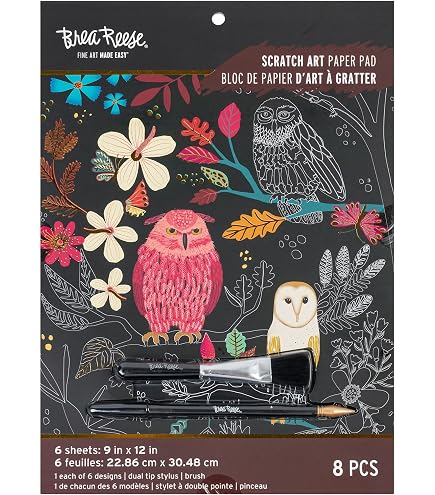 Scratch Paper Design Color:red Adult Craft Activity Mindful Relaxation Scratch Art Paper Pad ...
