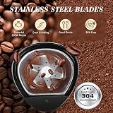 Aigostar Electric Coffee Grinder Stainless Steel 200W 60g Capacity Black view 2