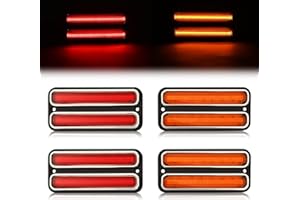 HECASA 4PCS Fender LED Side Marker Lights Compatible with 1967-1972 Chevy Chevrolet C10 C20 K10 Blazer GMC C15 C1500 K15 K150