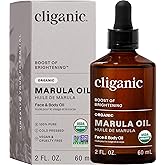 Cliganic Organic Marula Oil, 2oz - 100% Pure - For Face & Hair | Natural Cold Pressed Unrefined
