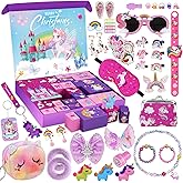 Bouraw Advent Calendar 2025 for Girls, 24 Days Christmas Advent Calendar with Hair Accessories, Clips, Stickers, Coin Purse, Christmas Surprise Gift Box for Girls, Kids, Daughter, Granddaughter