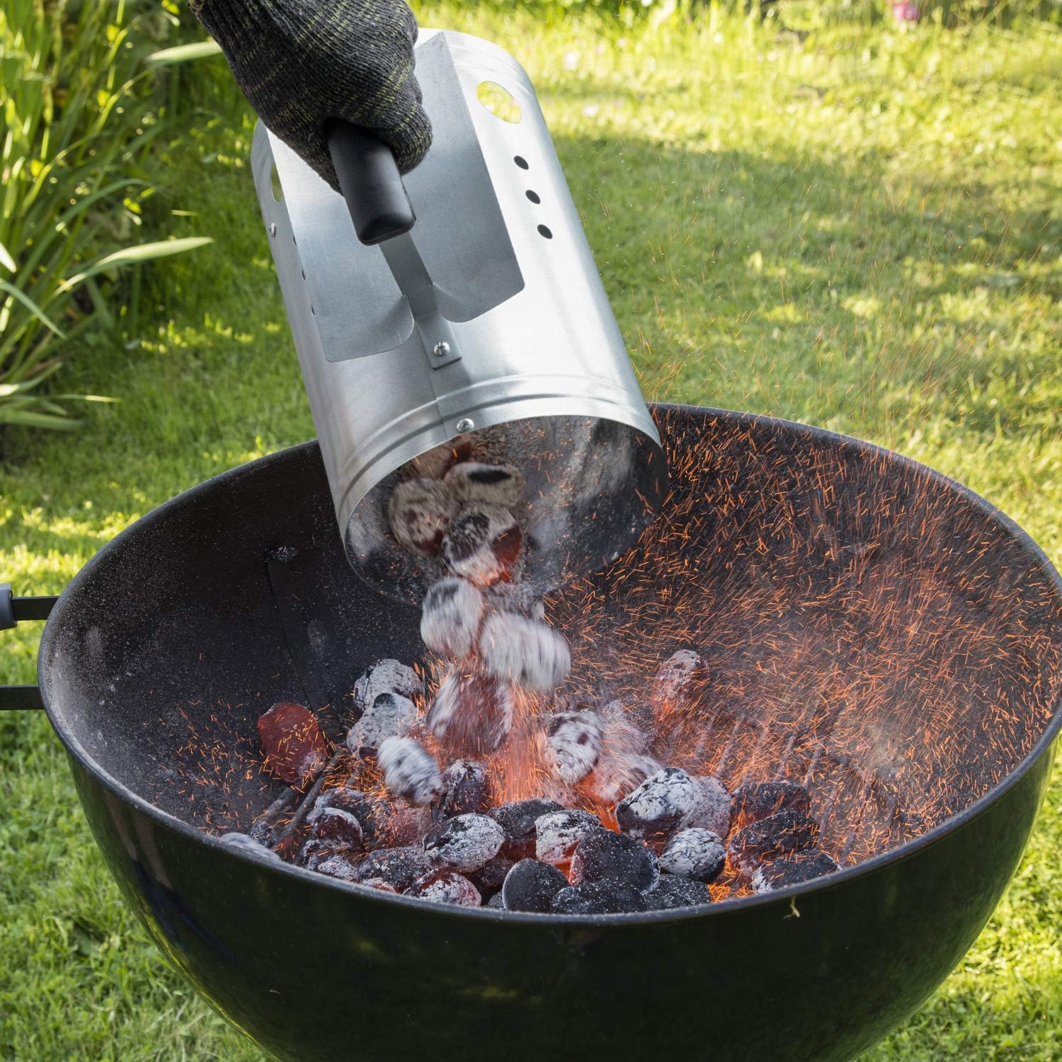 Barbecue e picnic per accendere il fuoco e accendere il camino per esterni  per barbecue a carbonella Fransande Accendino a carbonella urban-earth.co.uk