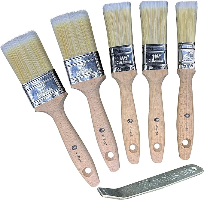 Nicholas Jack Professional Paint Brushes Decorating Set 5 Pure