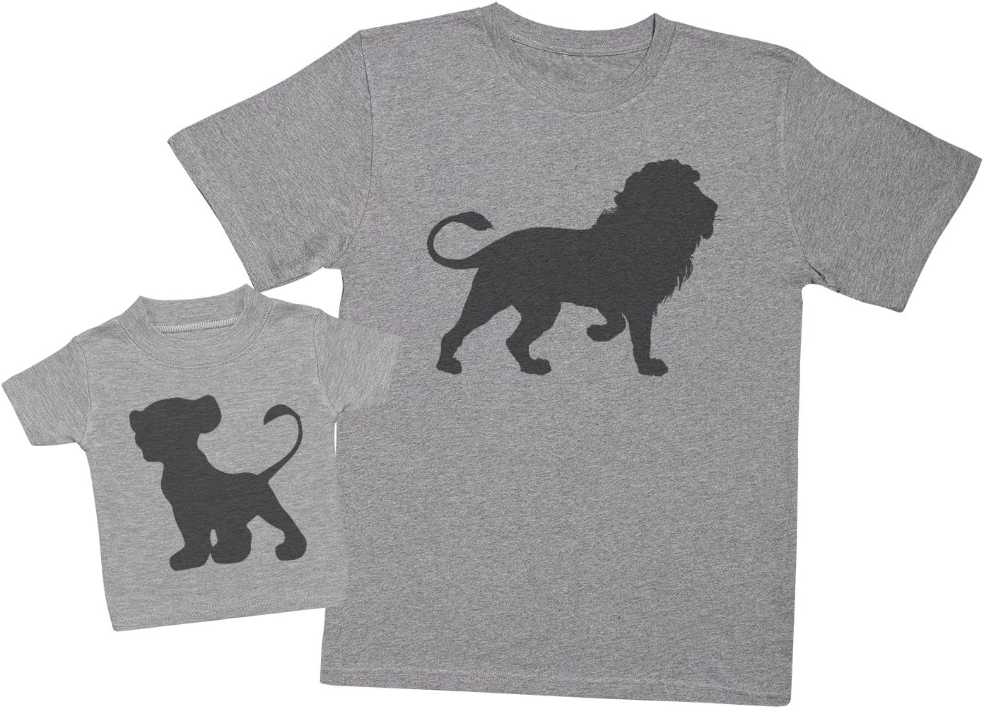 Lion and Cub - Matching Father Baby Gift Set - Mens T Shirt & Baby T-Shirt - (Each Sold Separately)