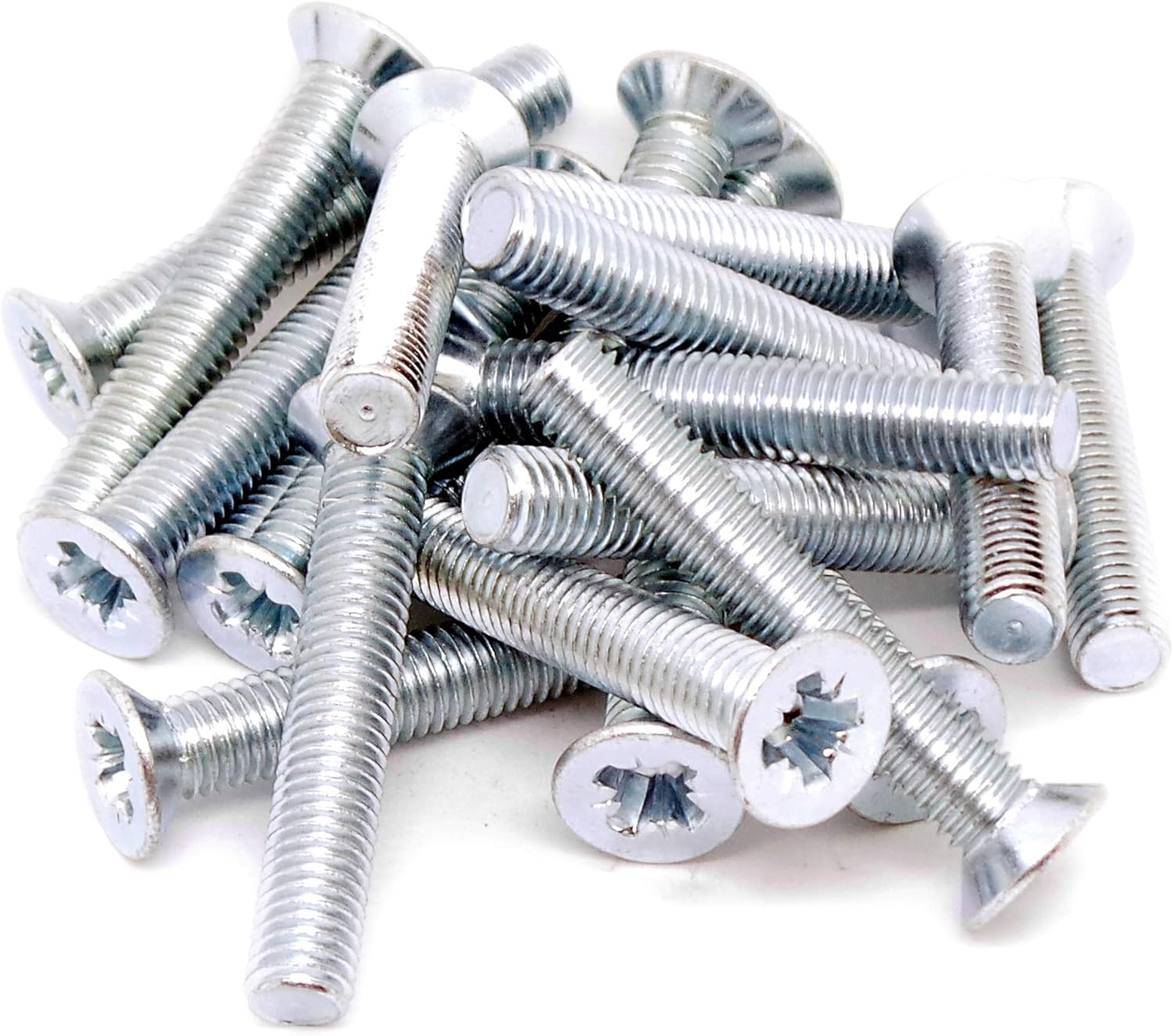 M8 (8mm x 40mm) Pozi Countersunk Machine Screw (Bolt) Steel (Pack of