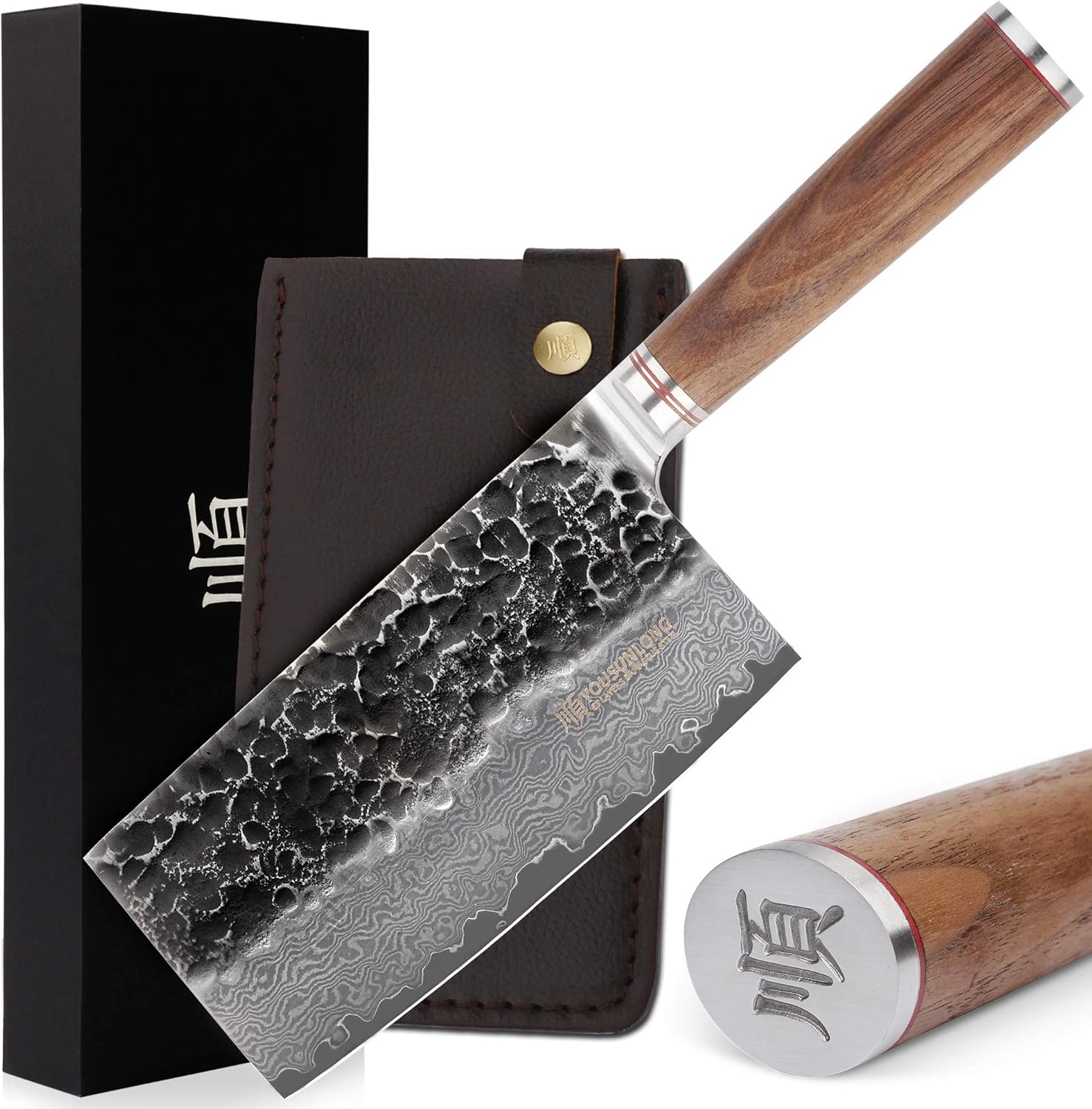 YOUSUNLONG Meat Cleaver 7 inch Vegetable Cleaver Japanese