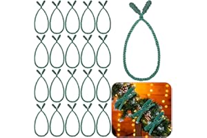 Zhengmy 20 Pcs 25 Inch Extra Long Christmas Garland Ties Christmas Decorative Twist Ties for Banister Reusable Flexible Twist for Holiday Xmas Home Decorations Craft Wrapping (Green)