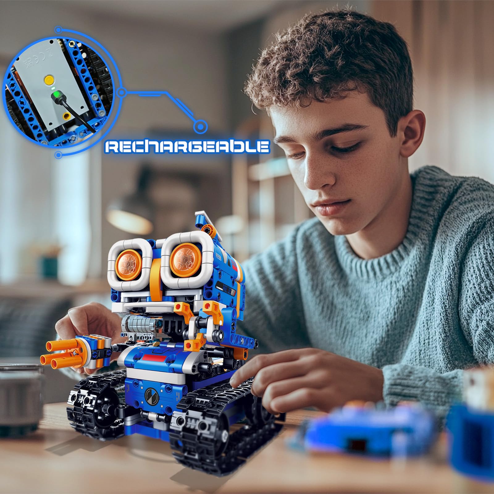 Demkia 5in1 STEM Robot Building Kit, 560 PCS APP/Remote Control Mech RC Robotics for Kids Ages 8-12, Science Kit Coding Robots Toy Set, Birthday Gifts for Boys Age 8-14+