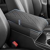 POKSRI Civic Center Console Armrest Cover Fit 2026 2025 2024 2023 2022, Thick1.77 in,Faux Leather Honda Civic Arm Rest Pad mat,Improving Support Cushion,Protector,Wear-Resistant,Flame-Retardant