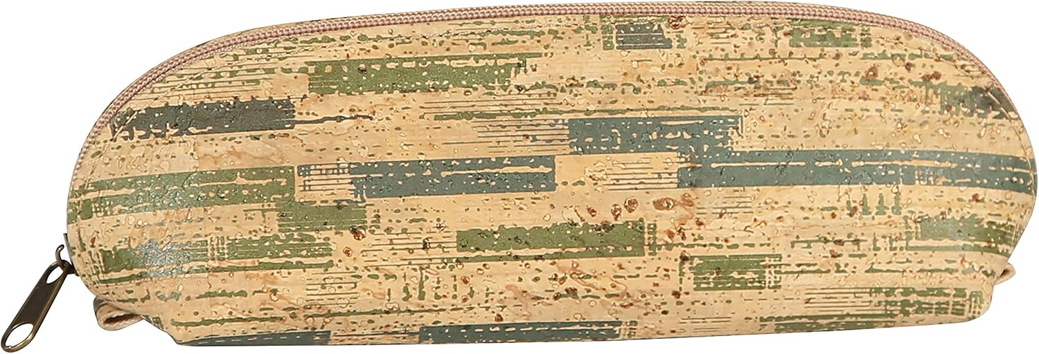 Clairefontaine 420015C, One Small Oval Cork School Pencil Case Vegan, Dimensions: 16x5x6 cm, Beige Colour, Multi-Functional - Image 4