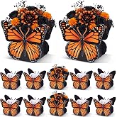 Glenmal 12 Pcs Dia De Los Muertos Decoration Butterfly Box Day of The Dead | Butterfly Table Centerpieces Dia De Los Muertos Altar Ofrenda Decor Monarch Butterfly Paper Boxes for Halloween Fall Party