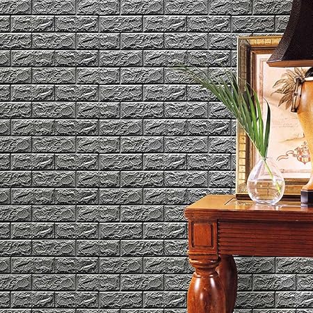3D Wandpaneele Selbstklebend, Momola 7D Ziegelstein Tapete, Ziegel Tapete, Brick Muster Tapete, Selbstklebend Steinoptik, Bri