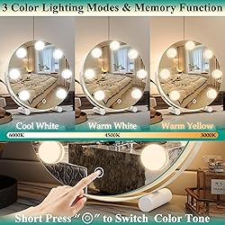 Vierose Vanity Mirror with Lights, Hollywood Mirror