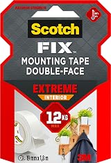 Scotch FIX Extreme Interior Mounting Tape PGS05-1918-P 19mm x 1.8m Grey