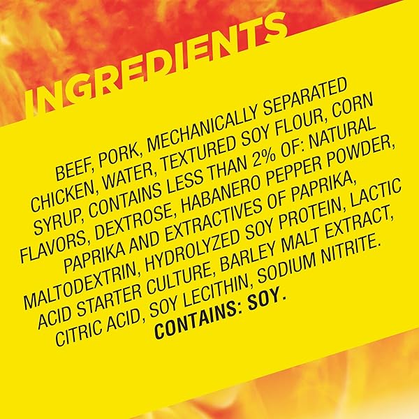 SLIM JIM MONSTER SMOKED MEAT STICKS, HOT AF FLAVOR, HIGH PROTEIN EASTER BASKET STUFFER FOR MEN, 1.94 OZ. (18 COUNT)