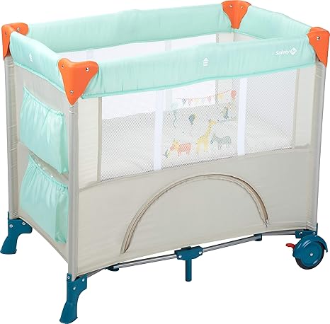 beige travel cot