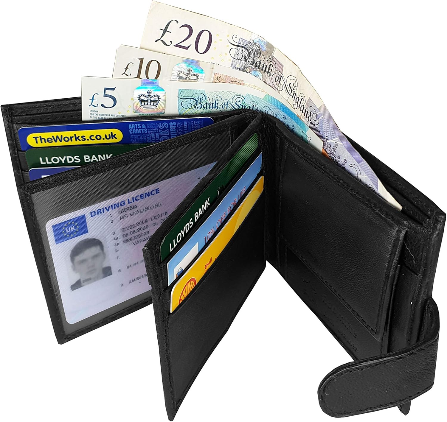 Roamlite Mens Designer Leather Wallet with 9 Credit Card Slots - Image 4