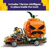 LEGO Jack-O-Lantern Pickup Truck Toy Halloween Kit 40822 Pumpkin Head Farmer view 5