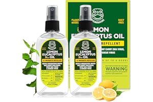 KICKOUTOR Mosquito Repellent Spray for Body Skin 4 Fl Oz Lemon Eucalyptus Essential Oil Insect Bug Spray DEET Free Anti Mosquito Tick Gnat Fly Control for Outdoor Patio Yard Travel Camping (2 Pcs)