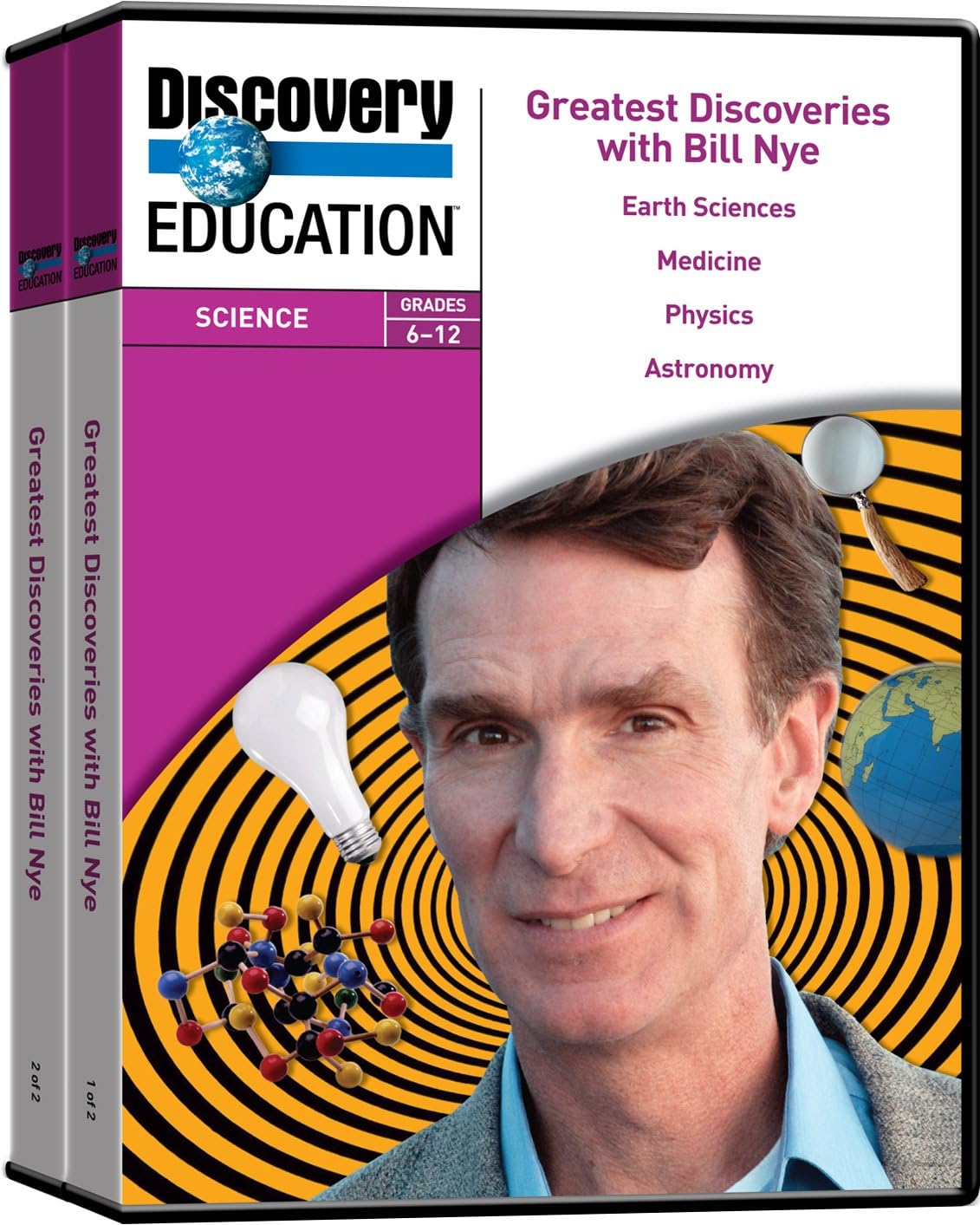 Discovery Education Greatest Discoveries with Bill Nye DVD Series (Set of 7)